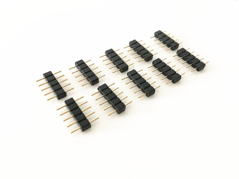 HUALAND 2pcs Pack Black 1 to 4 Splitter Cable Connection Cable 5 Pin Splitter Cable LED Strip Connector 4 Way Splitter Y Splitter for One to Two 5050 3528 RGBW LED Light Strip - Image 4